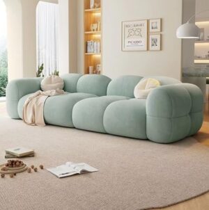 Plush 3-Seater Velvet Bubble Cloud Sofa — Experience Ultimate Spacious Comfort and Timeless Elegance, Perfect for Elevating Your Living Room Ambiance