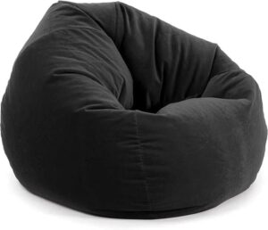 Luxury Leather & Velvet Bean Bag Chair – Ultra Soft, Ergonomic Comfort for Adults & Kids – Stylish Floor Seating for Living Room, Bedroom, Lounge, Gaming & Office