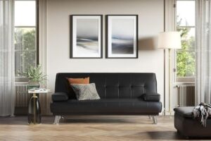 Minimalist Leather Sofa Bed – Comfortable, Space-Saving Design for Living Room or Versatile Spaces