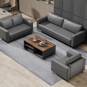 Modern Reception Office Sofa – Simple Contemporary Multi-Seater Sofa for Waiting Areas & Lounges