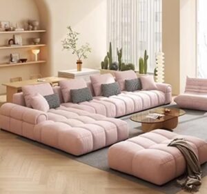 Modern Luxury Cloud Loveseat Sectional Sofa 5 Seater Couch - European Style, Full Comfort for Living Room or Apartment