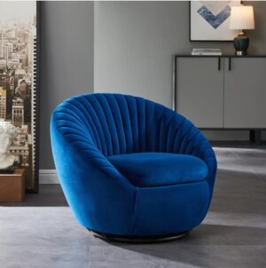 Swivel Accent Chair with Sleek Design and Plush Velvet Upholstery – Ideal for Living Room, Bedroom, Office, or Waiting Area